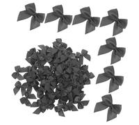 BESTYASH 200 Piezas Accesorios para El Cabello Mini Arco Cinta Gasa Decoración Arcos Mini Adornos De Lazo Minilazos De Tela Arco Artesanal Accesorios De Elaboración Encanto Negro Poliéster