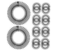 BESTYASH 24 Piezas Diademas Elásticas con Dientes Flexibles para Mujer Peines de Plástico con Resorte para Peinados Seguros y Cómodos para Cabello Natural y Pelucas Uso Versátil para