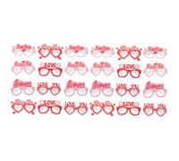 BESTYASH 24piezas Gafas De Papel Divertidas Para Fiesta De San Valentín Accesorios Fotográficos Para Bodas y Despedidas De Soltera Decoraciones Románticas