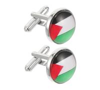 BESTYASH 2pares Cufflinks De Bandera De Palestina Para Camisa De Vestir Accesorio De Moda Para Hombres Botones De Manga Detalle Artesanal Único