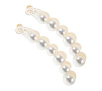 BESTYASH 2piezas Clip de Plátano Perla Pinzas Cabello para Damas Grandes Accesorios Vintage Perlas para Uso Diario y Ocasiones Especiales