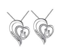 BESTYASH 2piezas Collar De Clásico Colgante Romántico Día Joyería Elegante y Atemporal Para Madres Hijos