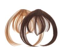 BESTYASH 2piezas Extensiones De Cabello Con Clip Flequillo Falso Para Mujer Postizos De Flequillo Estilo Natural Para Eventos o Diario