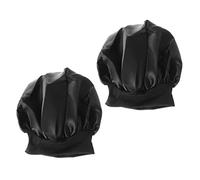 BESTYASH 2piezas Gorro de Dormir Diadema Elástica Alta Gorro de Dormir de Lado para Quimioterapia Anticaída para Mujeres y Niñas Negro