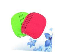 BESTYASH 2piezas Guantes De Baño Exfoliantes De Rayón Para Frotar y Limpiar Talla Unisex Compatible Jabones y Cremas