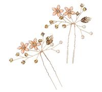 BESTYASH 2piezas Horquilla De Pan De Horquillas Flores Pelo Accesorios Vintage Pelo Recogido Para Bodas y Fiestas