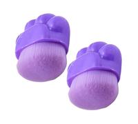 BESTYASH 2piezas Makeup Brush Portable Blush and Foundation Brush for Travel Soft Cat Design for Smooth Application and Even Coverage