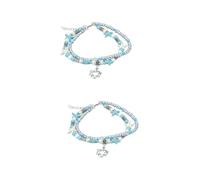 BESTYASH 2piezas Pulsera o Tobilleras Ajustables Para Mujer Joyería De Playa Charms De y Para Vacaciones