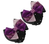 BESTYASH 2piezas Redecilla Para Moño Lazo De Tres Cubre Moño Profesional Para Mujer Para Azafata o Empleada Bancaria