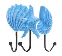 BESTYASH 3 Ganchos Decorativos de Pared Estilo Vintage Mediterráneo en Resina y Hierro para Organizar Llaves Durabilidad Excepcional en Área de Estar