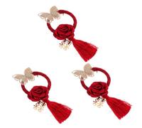 BESTYASH 3 Piezas Borla Rosa Ramillete Pin Ropa Artificial Decoración Retro Lindo Padrino Fans Kit Encaje Fragante Diamantes De Imitación Broches Moda Chino Bolso Ramo Solapa Traje Tela