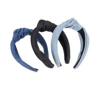 BESTYASH 3 Piezas Diademas de Anchas para Mujeres de Accesorios Denim para Maquillaje
