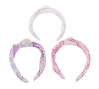 BESTYASH 3 Piezas Diademas Lentejuelas Brillantes Diademas Anudadas de Sirena Cabello para Mujer Purpurina para Fiestas y Uso Diario