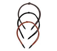 BESTYASH 3 Piezas Diademas Para Cabello Rizado Diademas Finas Diadilla Anudado Diadema Fina Para Niñas Lindos Accesorios Para El Cabello Diadema De Horquilla Venda Cuero Pu Más Aleación