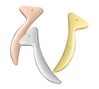 BESTYASH 3 piezas Herramientas de Masaje Facial Aplicador de Crema para Ojos y Espátula Cosmética Masajeador Manual para Ojeras y Hinchazón Incluye Colores Plateado Rosa y Dorado