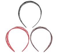 BESTYASH 3 Piezas Love Heart Wide Headbands For Ladies With Non-slip Teeth Dressy Hair Bands In Wine And Comfortable Women's Hairbands For Valentine S Day And Parties