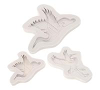 BESTYASH 3 Piezas Molde de Grulla para Decoración de Tartas y Postres Accesorios para Hornear con Diseño Detallado y Superficie Antiadherente