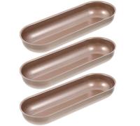 BESTYASH 3 piezas Molde para Hornear Pan de Hot Dog Bandeja Larga Antiadherente para Horno Molde Tostador para Pan Casero para Repostería y Uso Diario