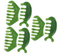 BESTYASH 3 Series Peine De Masaje Forma Masajeador De Cabeza Cuero Cabelludo Peine De Anchos Grasiento Peine Rascador Peine De Acupuntura De Bolsillo Jade Light Green 2 Piezas X 3