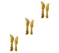 BESTYASH 3 Series Tabla De Raspar Palo De Masaje Cuerpo Equipo De Masaje De Madera Tabla De Para Raspar Herramienta De Resina De Cera De Abejas 2 Piezas X 3