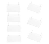 BESTYASH 30 piezas Soporte de Etiquetas Transparentes para Expositores de Tienda y Oficina Porta Etiquetas para Estanterías Cestas y Exhibiciones de Productos Clip de Seguridad y Diseño