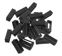 BESTYASH 30piezas Sujetadores De Hebilla De Silicona Para Correas De Reloj De Anillos De Retención De Correa De Reloj Negro