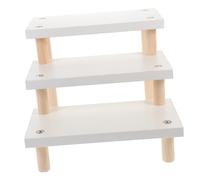 BESTYASH 3nivel Exhibidor De Madera Elevador Estante De Escritorio para Figuras Estante De Madera De Juguetes Coleccionables Estanteria Vitrina