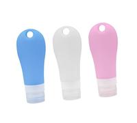 BESTYASH 3piezas Botella de Viaje Portátil de Silicona Contenedores de Líquidos para Viajar Juego de Botellas de Silicona para Artículos de Tocador Encimera de Baño y Maletas
