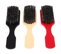 BESTYASH 3piezas Cepillo Cuidado Barba Pelo de Caballo Mango de Plástico para Limpiar y Alisar la Barba Casa o Salón