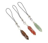 BESTYASH 3piezas De Natural Colgante De Piedras De Accesorio Para Bolsos y Claves De