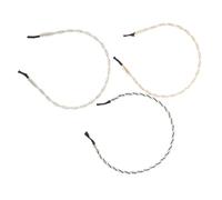 BESTYASH 3piezas Diadema Trenzada Perlas para Mujer Conjunto de Accesorios Cabello para Peinados Decorativos Bodas y Fiestas