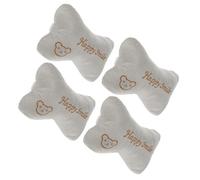 BESTYASH 4 Almohadas Cervicales Grises para Reposacabezas de Coche Cojines Ergonómicos de Felpa Suave para Viaje y Conducción Almohadas Cervicales Relleno de Memoria para Soporte y