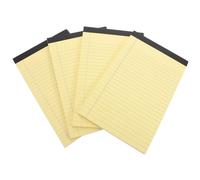 BESTYASH 4 Blocs de Notas Amarillos Papel Liso y Líneas Horizontales para Oficina y Hogar, Prácticos y Múltiples Usos en Tamaño Compacto