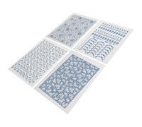 BESTYASH 4 Hojas de Papel de Transferencia para Cerámica Patrones Tradicionales Chinos, Cortables en Diferentes Formas y Tamaños, Accesorio Adecuado para Arcilla y Porcelana