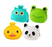 BESTYASH 4 Monederos de Silicona para Niños, Bolsa Compacta para Monedas y Almacenamiento Pequeño, Adecuado para Recompensar Niños al Aprender a Ahorrar Estilo Aleatorio