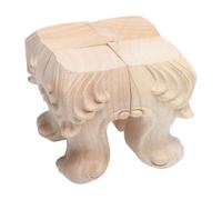 BESTYASH 4 Patas de Madera Vintage Talladas para Muebles Estilo Europeo, Ideales para Sofá y Mesa, Diseño Retro y Acabado Natural para Renovar y Mejorar Tu Mobiliario