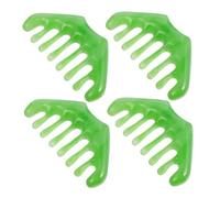 BESTYASH 4 Peines De Masaje De Cera De Abejas Herramienta De Masaje Para El Cabello Peine De Dientes Anchos Para El Cuero Cabelludo