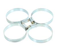 BESTYASH 4 Piezas Abrazadera Metálica para Mangueras de 2.5 Pulgadas, Reforzada y Estable, Adecuado para Uso Marino y Motocicletas, Color Plata