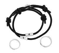 BESTYASH 4 Piezas anillo pulsera sol bisuteria mujer anillo de creciente pulsera de cordón kit de pulsera de anillo pulsera de cuerda tejida en la muñeca cobre