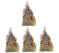 BESTYASH 4 Piezas Especímenes De Cristal De Bismuto Decoración Piedra Pequeño Hogar Natural Muestra Artificial Cristales Miniatura Superficie De La Mesa Mineral Crudo Adornos De Cristal