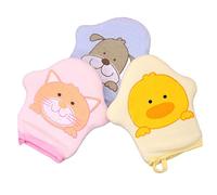 BESTYASH 4 Piezas Esponjas para Bebés Exfoliantes para Baños y Cuidado de Infantil Amarillas