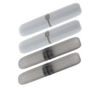 BESTYASH 4 Piezas Estuche Portátil para Cepillos de Dientes Organizador de Plástico con Tapa para Escuela y Contenedor de Almacenamiento de Cepillo y Pasta