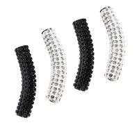 BESTYASH 4 Piezas hebilla de cordón Zapatos pulsera de diamantes de imitación cordones shoe laces hebillas decorativas de repuesto hebillas con tachuelas de diamantes de imitación Metal