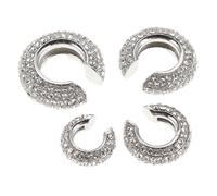 BESTYASH 4 Piezas Joya Clip Orejas Aretes Falsos Brillantes para Mujer Aretes Delicados Tipo Puño de Imitación Bisagra para Uso Diario