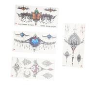 BESTYASH 4 Piezas pegatinas cuerpo ultravioleta temporario manga pegatinas de para adultos de falsos etiqueta engomada