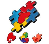 BESTYASH 4 Piezas Pin de Metal Diseño de Puzzle y Arcoíris, Resistente y Decorativo para Decorar Mochilas y Sombreros Conciencia de Autismo