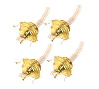 BESTYASH 4 Piezas Quemador para Lámpara de Aceite con Collar Reductor Ajustable Mechas de Repuesto para Lámparas de Queroseno Vintage para Camping Iluminación de Emergencia y Decoración