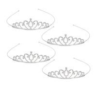 BESTYASH 4 Piezas Tocados de Tiara para Niñas Diademas de Princesa Imitación de Gemas Accesorios de Fiesta para Cumpleaños y Actuaciones