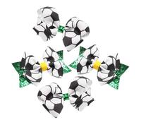 BESTYASH 4 Pinzas Pelo Lazos de Fútbol Diseño Deportivo y Adorable Sujetan el Cabello Seguridad Material Metálico y Tela para Niñas para Uso Diario