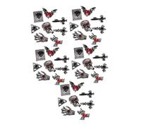 BESTYASH 40 Piezas Halloween Nail Charms Punk Vintage Alloy Manicure Decorations Creative Holiday Nail Jewelry For DIY Festive Art